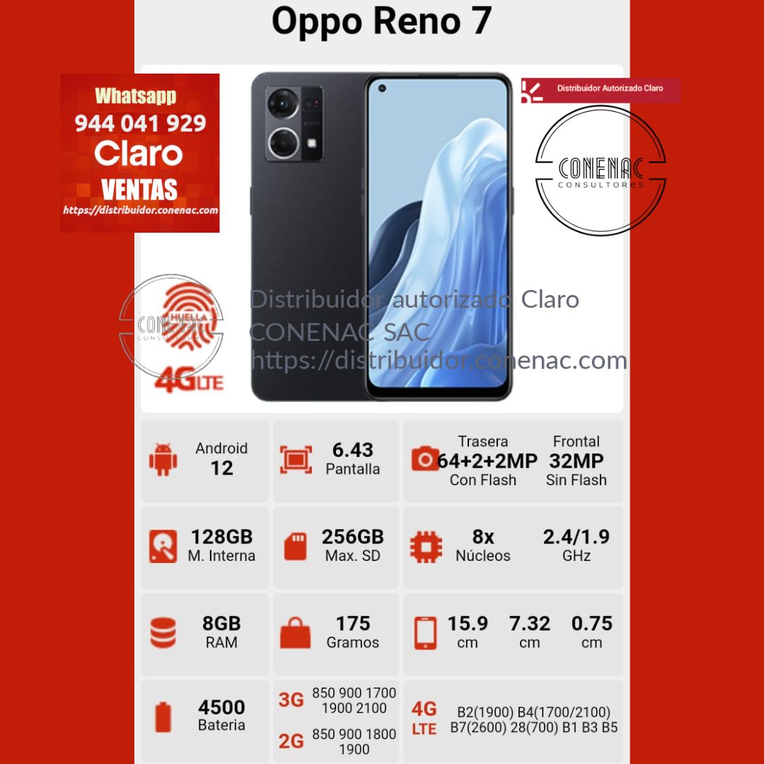 Celular Oppo Reno 7 256GB OPPO